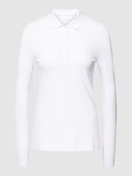 Shirt met lange mouwen met polokraag van Montego Wit - 38