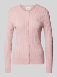 Strickjacke mit Label-Stitching von Gant Rosa - 8