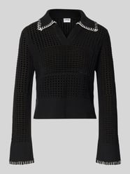 koszulka polo o kroju slim fit w imitacji dzianiny model 'CAITLYN' od NOISY MAY® - 2