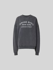 Oversized Sweatshirt mit Label-Print von Anine Bing - 2