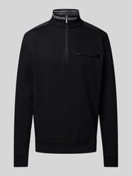 Sweatshirt mit Label-Detail von bugatti Schwarz - 8