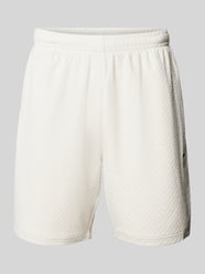 Regular Fit Sweatshorts mit Strukturmuster Modell 'WYTON' von Pegador Beige - 33