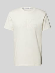 T-Shirt mit Rundhalsausschnitt von Calvin Klein Jeans Beige - 21