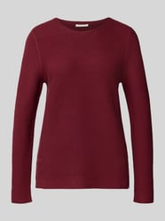 Regular Fit Pullover aus reiner Baumwolle von Tom Tailor Bordeaux - 40