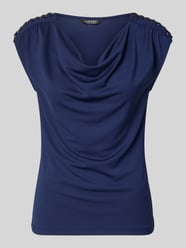 Bluzka o kroju regular fit z obszyciem ozdobnymi kamieniami model 'Priyanne' od Lauren Ralph Lauren - 3