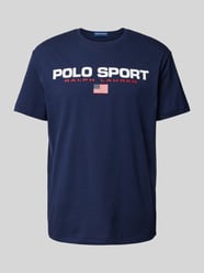 T-Shirt mit Label-Print von Polo Sport Blau - 12