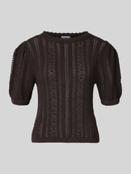 Gebreid shirt met ronde hals en golvende zoom van Jake*s Casual - 6