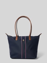 Torebka do ręki z haftowanymi paski w kontrastowym kolorze od Tommy Hilfiger - 9