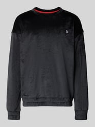 Bluza o kroju relaxed fit z aksamitnym prążkowaniem od HUGO - 15