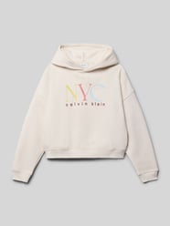 Regular fit hoodie met logoprint, model 'Fleece' van Calvin Klein Jeans - 11