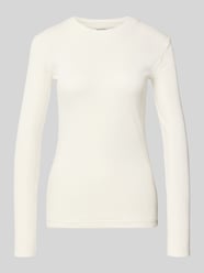 Bluzka z długim rękawem o kroju slim fit z mieszanki bawełny od Marc O'Polo - 40