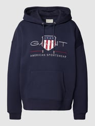 Hoodie mit Känguru-Tasche von Gant Blau - 30