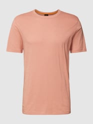 Slim Fit Poloshirt mit Label-Detail Modell 'Tegood' von BOSS Orange Rot - 35