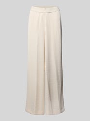 Stoffen broek met elastische band van comma Beige - 41