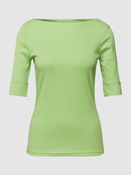 T-shirt z dekoltem w łódkę od Lauren Ralph Lauren Zielony - 25