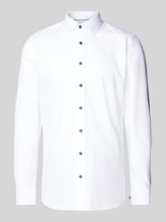 Slim Fit Business-Hemd mit Knopfleiste von OLYMP Level Five Weiß - 27
