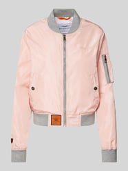 Bomberjacke mit Logo-Stitching von Original Bombers Pink - 4