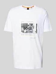 T-Shirt mit Motiv-Print Modell 'Urban' von BOSS Orange Weiß - 31