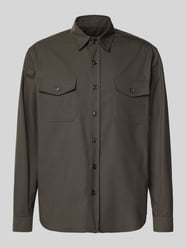 Kurtka koszulowa o kroju regular fit z mieszanki wełny model „Osaka” od Cruna - 10