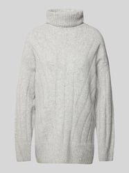 Loose Fit Strickpullover mit breitem Umschlag Modell 'JEANETT' von Only Grau - 16