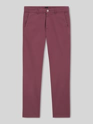 slim fit chino van katoenmix model 'CHINO SLIM' van BOSS Orange Bordeaux - 4