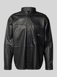 Vrijetijdsoverhemd in leerlook van BLKVIS - 33