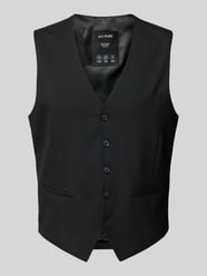 Slim Fit Anzugweste mit kurzen Seitenschlitzen Modell 's.O PURE' von s.Oliver BLACK LABEL Schwarz - 16