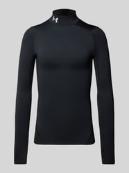 Longsleeve mit Stehkragen und Logo-Stitching von Under Armour Schwarz - 24