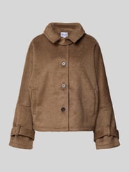 Wollen jack met mouwtrensjes, model 'GIGI' van VILLA SOPHIE Beige - 8