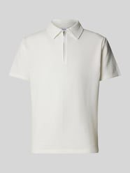 Poloshirt mit kurzem Reißverschluss Modell 'SANDER' von SELECTED HOMME Beige - 3