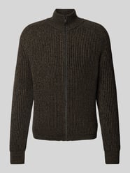 Strickjacke mit Stehkragen Modell 'Kostellar' von BOSS Orange Grün - 14