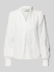 Bluse mit Knopfleiste Modell 'Massima' von Neo Noir Weiß - 6