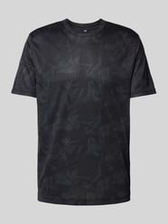 T-Shirt mit Allover-Muster von Christian Berg Men Schwarz - 46