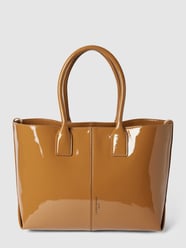 Torba shopper z detalem z logo model ‘CHELSEA’ od LIEBESKIND BERLIN Brązowy - 37