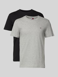 Slim Fit T-Shirt mit Logo-Stitching im 2er-Pack von Tommy Jeans Grau - 14