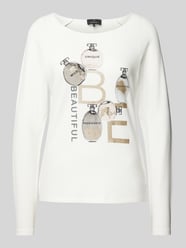 Longsleeve mit Statement-Motiv-Print von Monari Weiß - 25