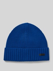 Beanie mit Label-Badge Modell 'Fati' von BOSS Blau - 29