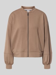 Sweatjack met ritssluiting, model 'BECKY' van Brax Beige - 16