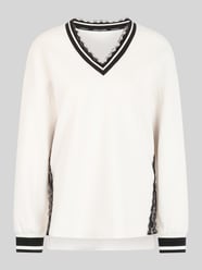Sweatshirt mit Spitzenbesatz von Marc Cain - 40
