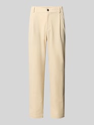 Spodnie z zakładkami w pasie z sztruksu od bugatti - 45