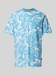 T-Shirt mit Allover-Print Modell 'Ocean' von BOSS Orange Blau - 32