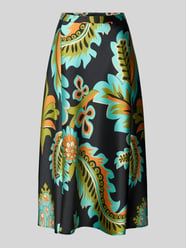 Midirok van satijn in all-over look van HERZENS - 11