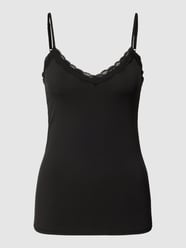Top met kant, model 'KATE' van Pieces Zwart - 43
