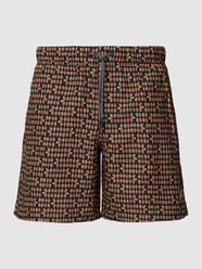 Badehose mit floralem Allover-Muster von Shiwi Schwarz - 24