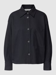 Overhemdblouse in krijtstreeplook van Marc O'Polo Denim Blauw - 34