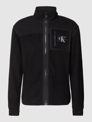 Sweatjacke mit Label-Patch von Calvin Klein Jeans Schwarz - 41