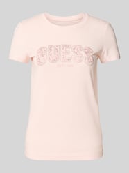 T-Shirt mit Label-Stitching von Guess Pink - 15