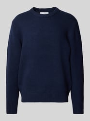 Strickpullover mit Rundhalsausschnitt Modell 'CODY' von SELECTED HOMME Blau - 7