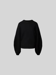 Oversized Wollpullover in Strick-Optik von Staud Schwarz - 12