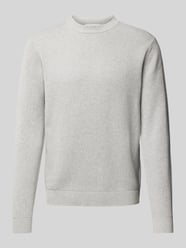 Gebreide pullover met ribboorden, model 'DANE' van SELECTED HOMME Grijs / zwart - 18